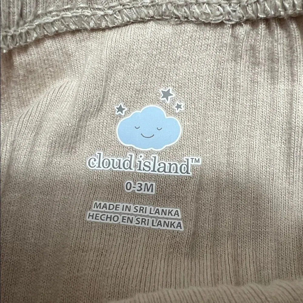 Cloud Island set of 3 Neutral cotton ribbed diaper covers size 0-3 months NWOT